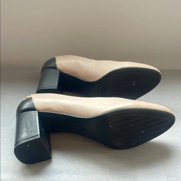 Tommy Hilfinger Beige and Black Pumps Heels Size 7 - Picture 4 of 13